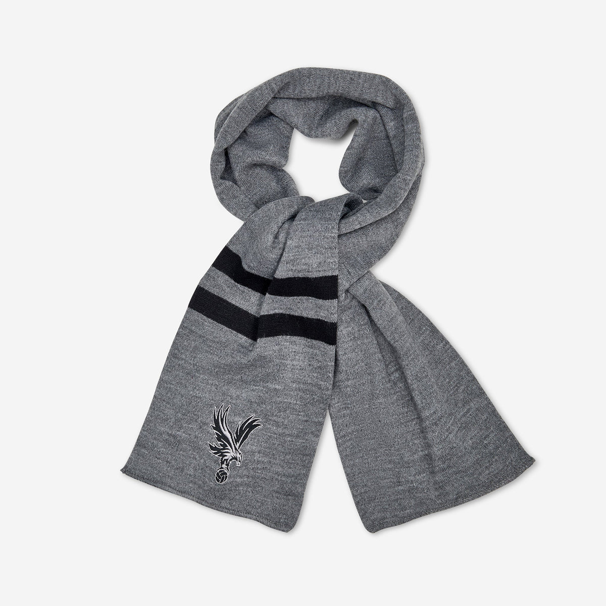 Eagle on Ball Scarf Grey