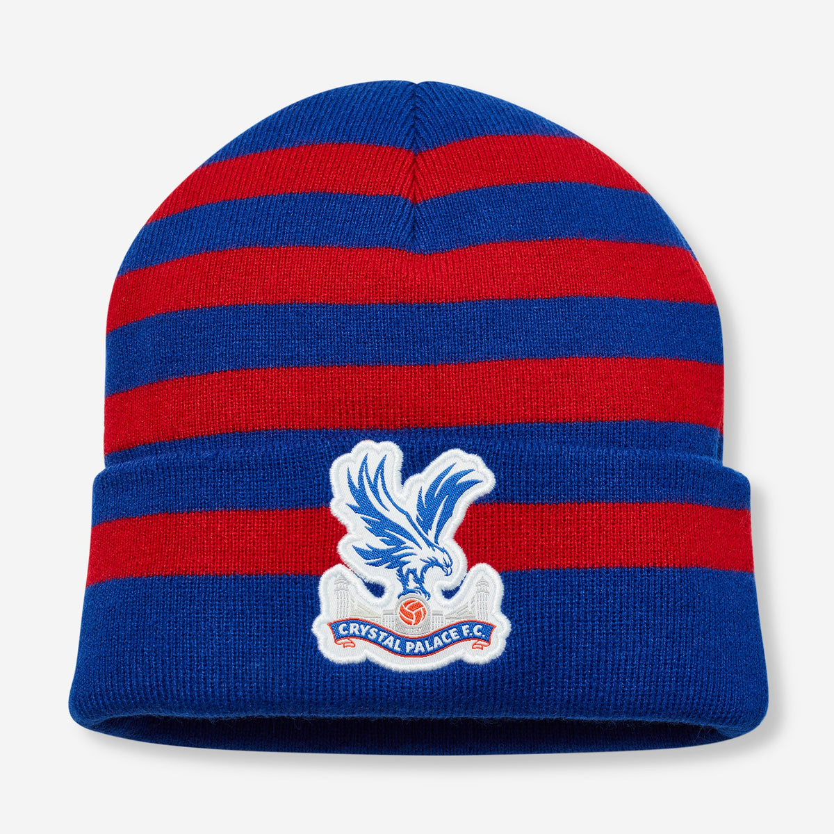 Logo Cuff Striped Beanie Red/Blue