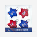 Christmas Star Baubles (4 pack)