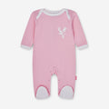 Logo Baby Sleepsuit Pink