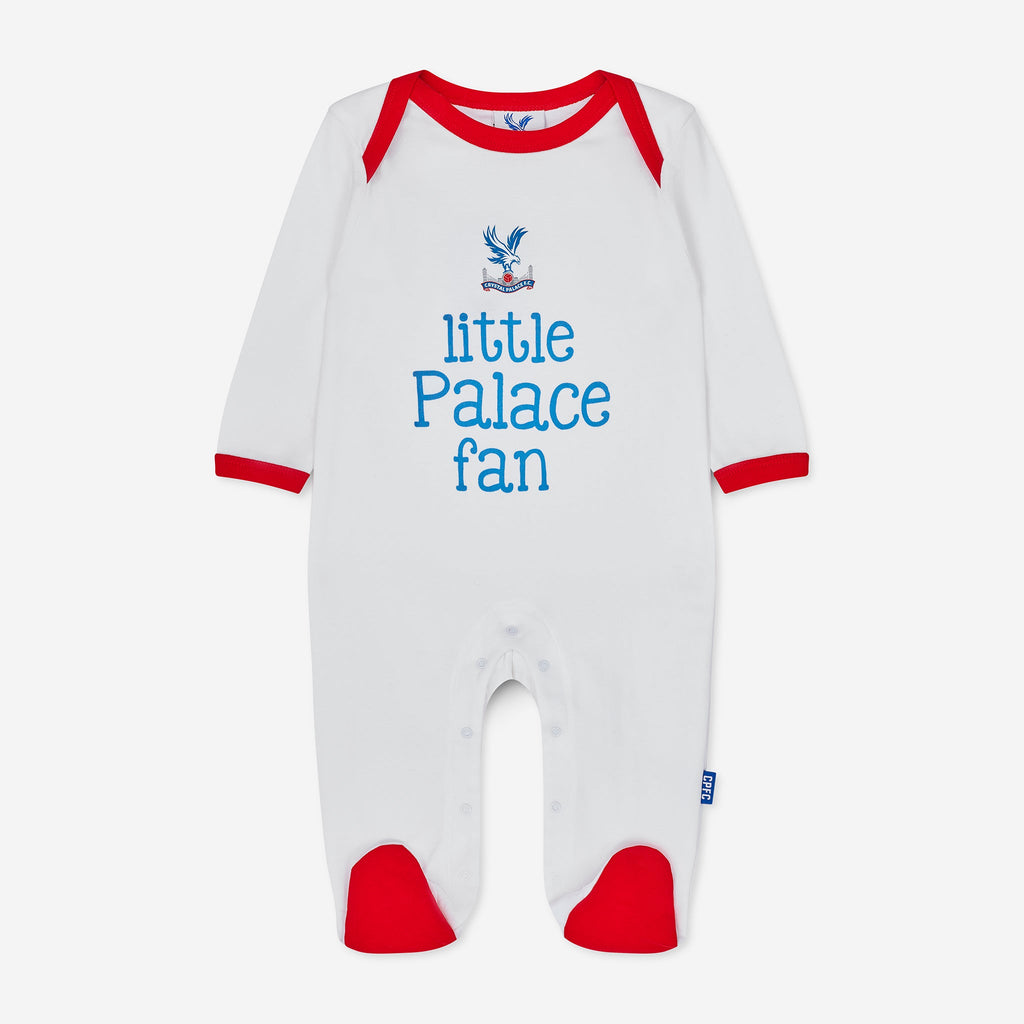 Baby Palace Fan Sleepsuit White