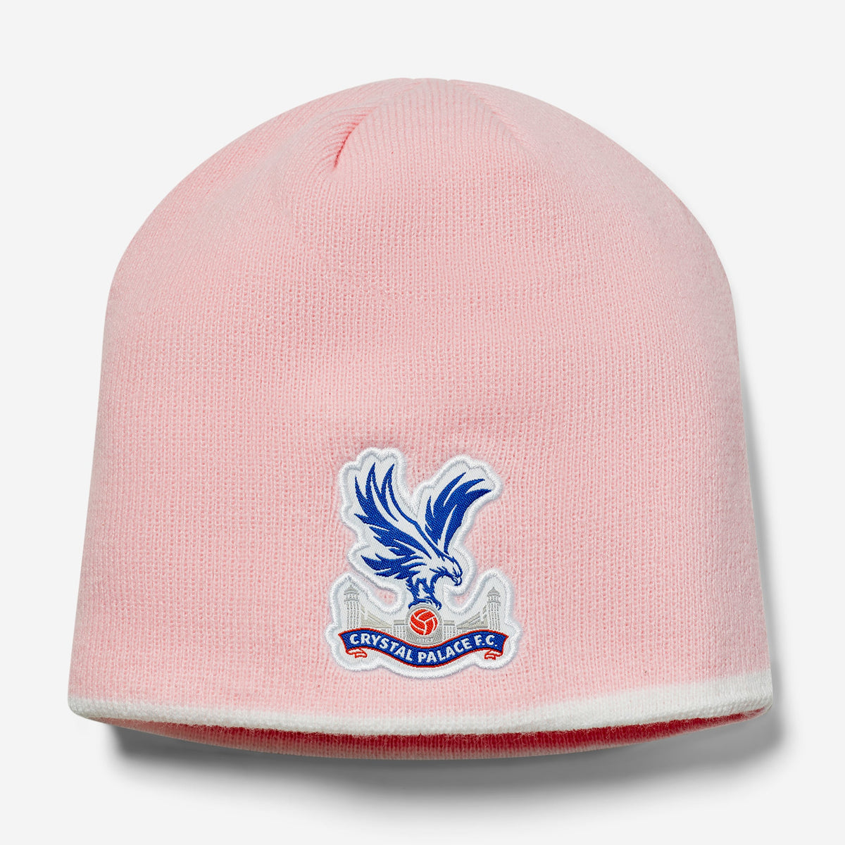Adult Pink Beanie White Trim