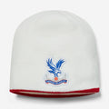 Adult White Beanie Red Trim