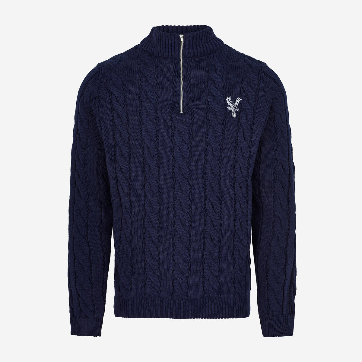 Eagle Cable Knit 1/4 Zip Jumper Navy