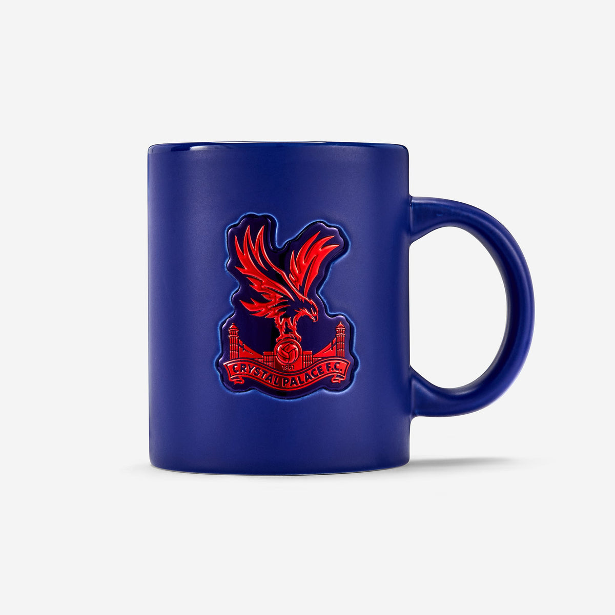 Embossed Metallic Crest Mug