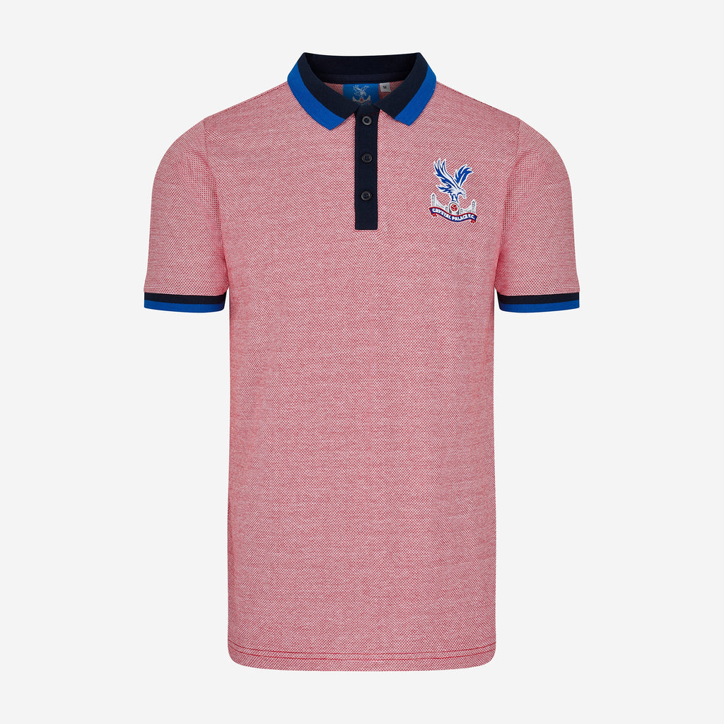 Twin Stripe Collar Polo Shirt Red