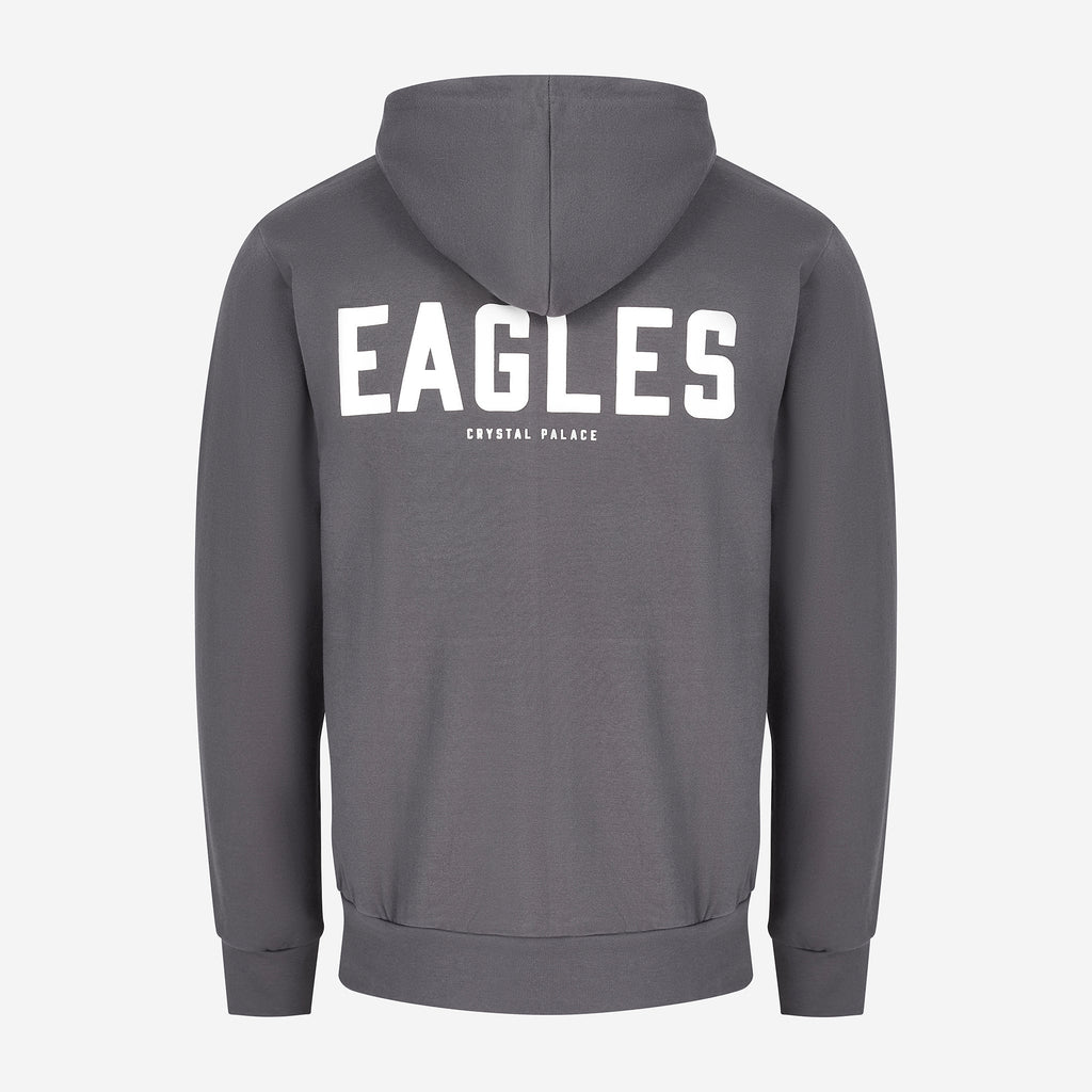 Eagles Raised Print Hoodie Charcoal