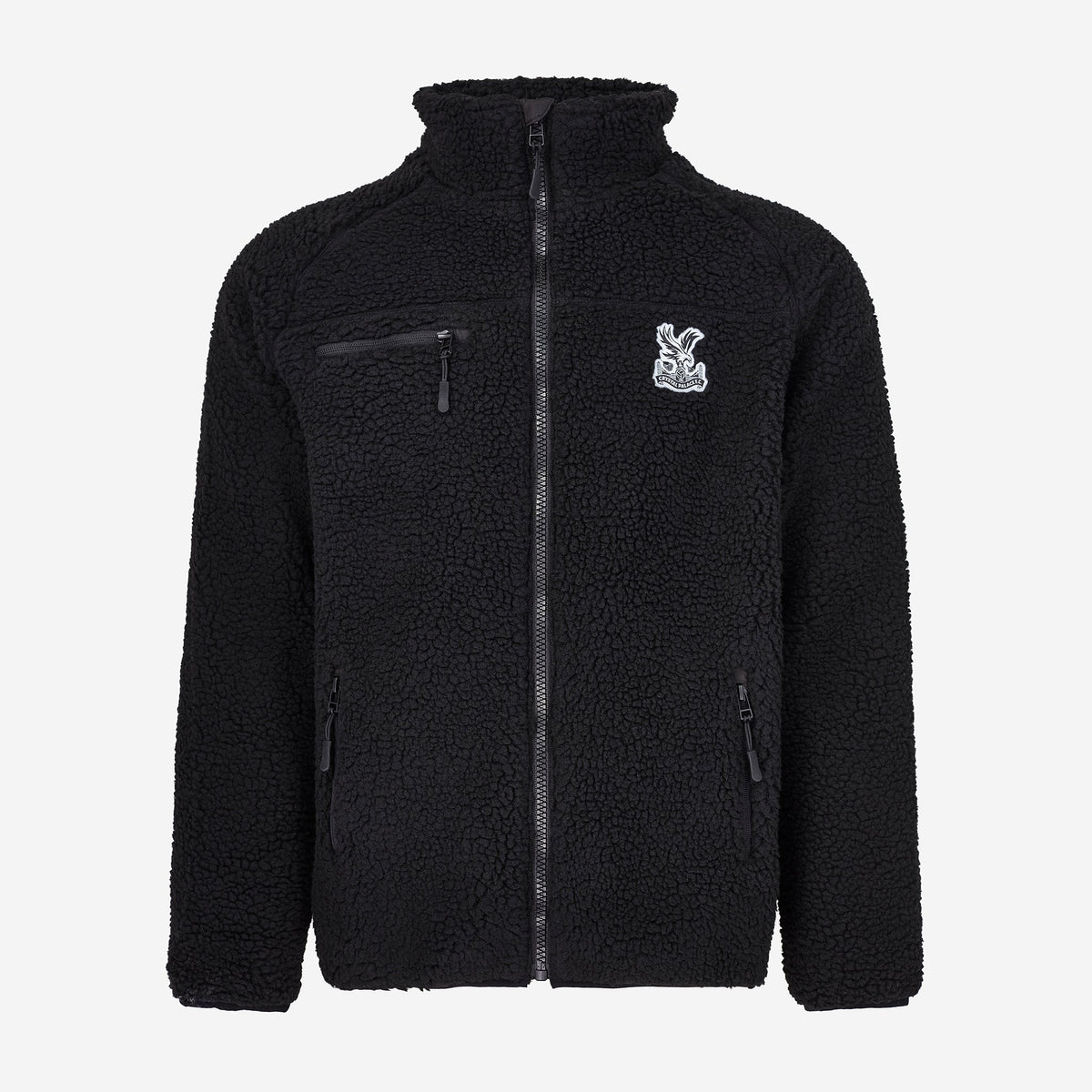 Logo Sherpa Fleece Jacket Black