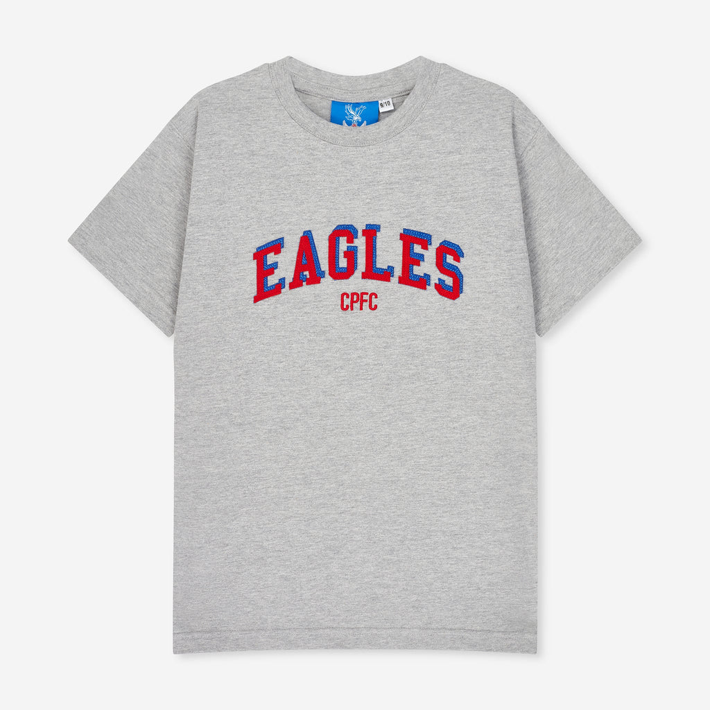 Eagles Applique T-Shirt Junior Grey