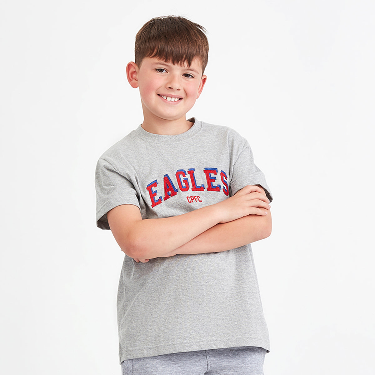 Eagles Applique T-Shirt Junior Grey