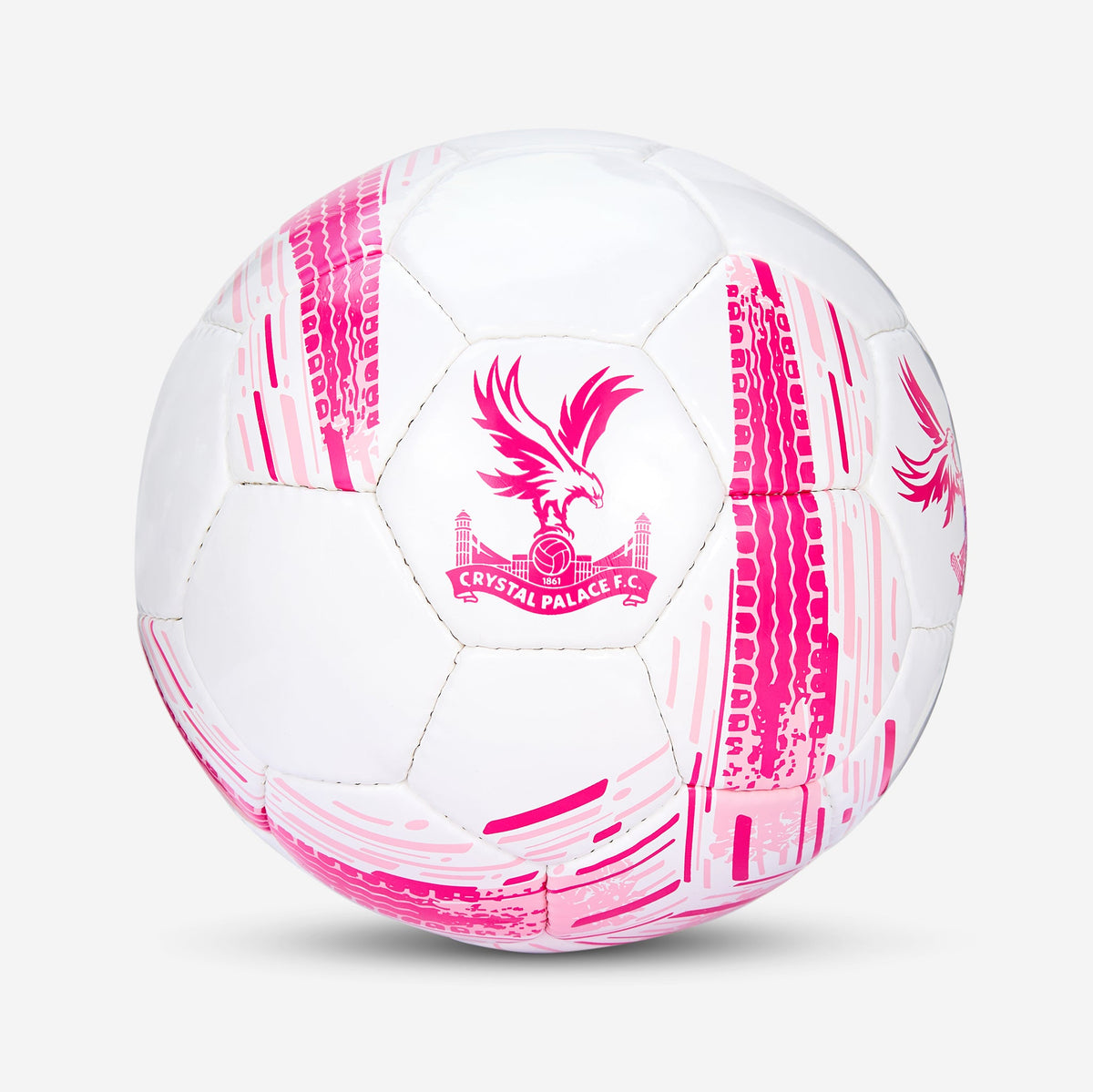 CPFC Size 5 Fusion Football White/Pink
