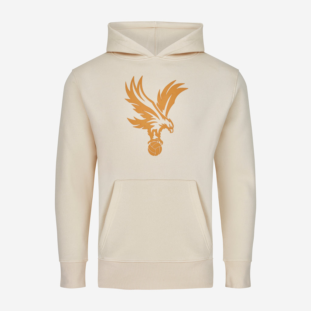 Logo Raised Rubber Hoodie Stone