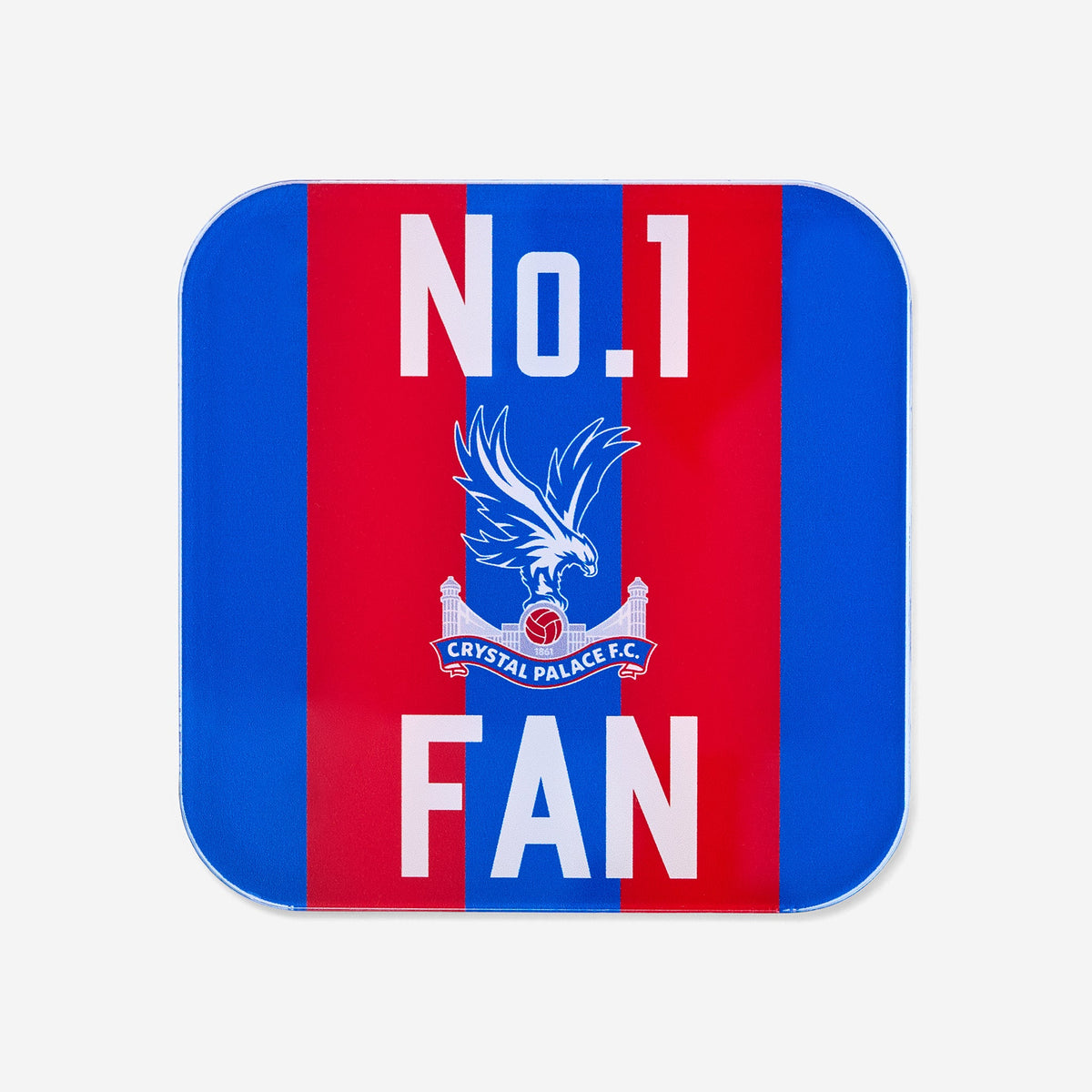 No 1 Fan Striped Coaster