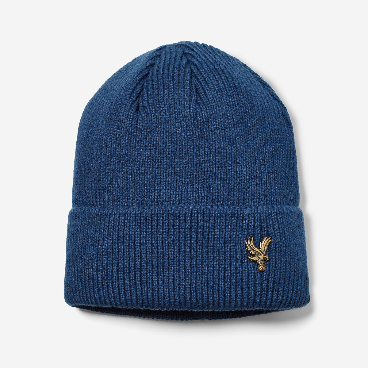 Eagle Metal Badge Fleece Beanie Blue