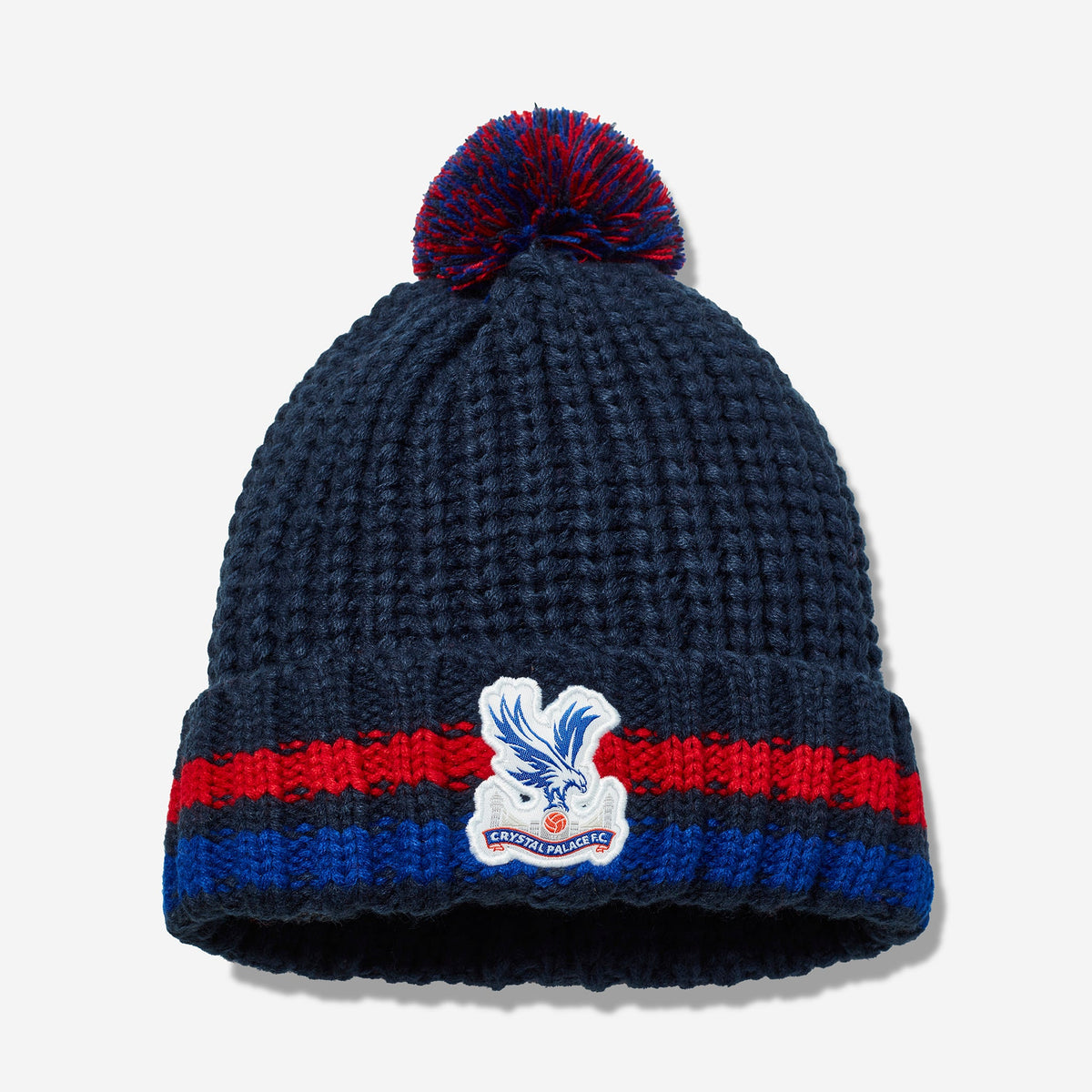 Logo Chunky Fleece Bobble Hat Navy