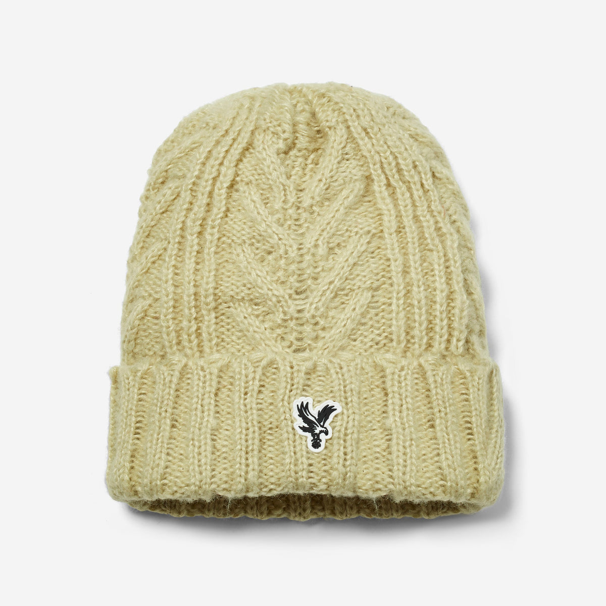Eagle Cable Knit Beanie Green