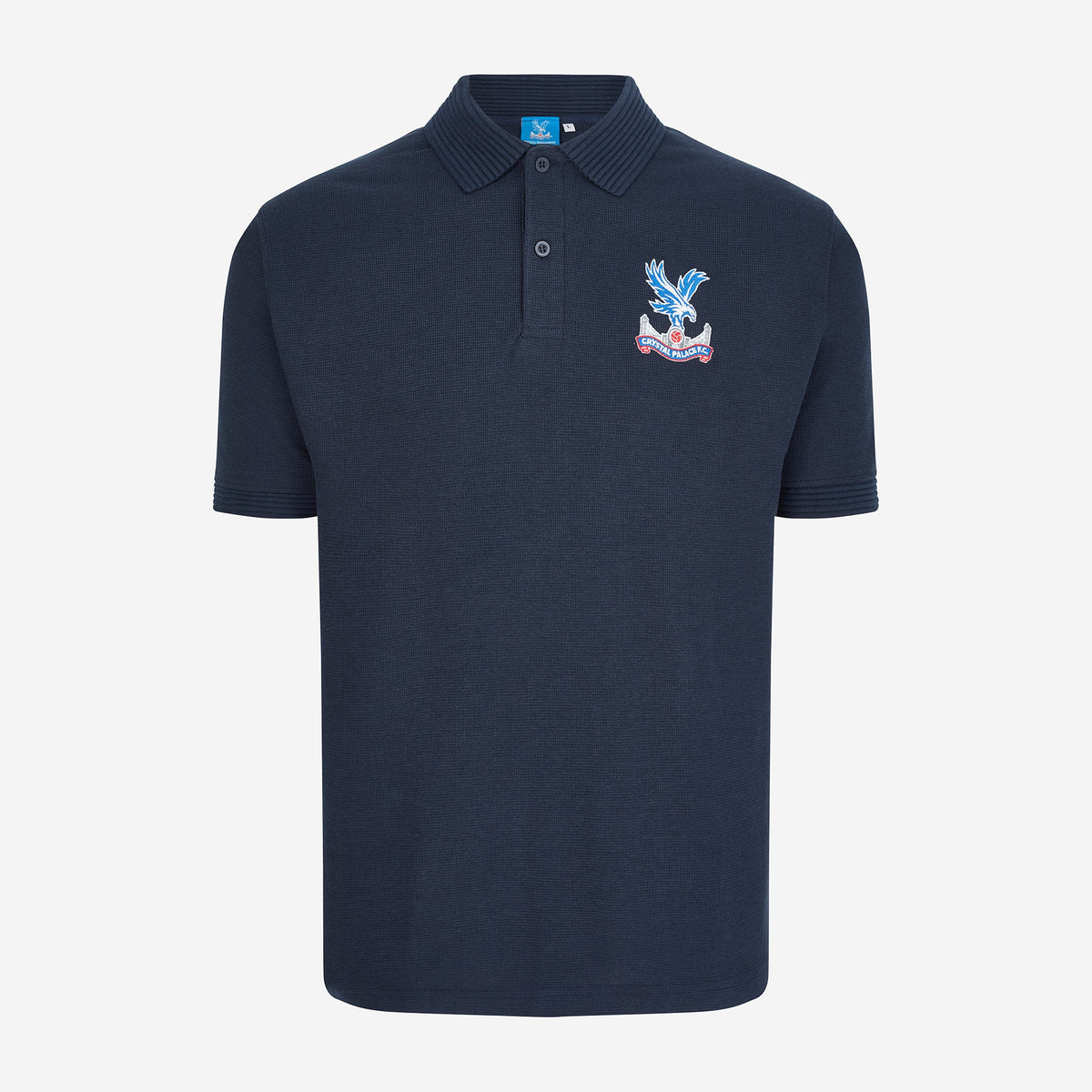 Logo Fine Knit Polo Shirt Navy