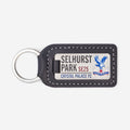 Street Sign Leather Fob  Keyring