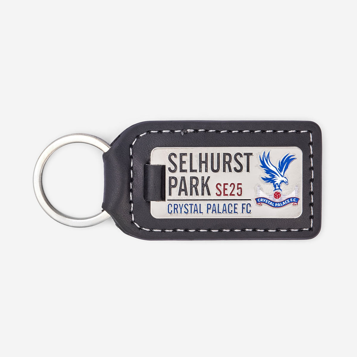 Street Sign Leather Fob  Keyring