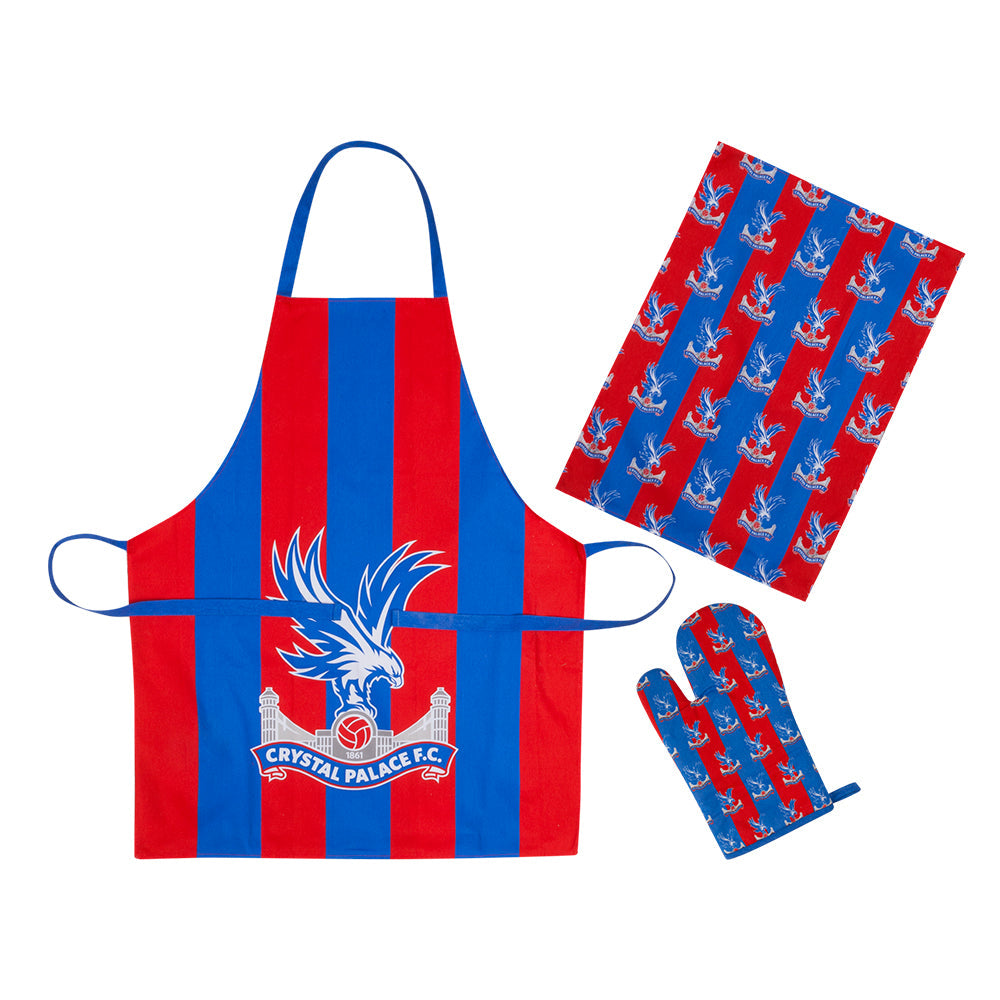 Striped Tea Towel, Apron and Oven Glove Set