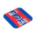 No 1 Dad Striped Coaster
