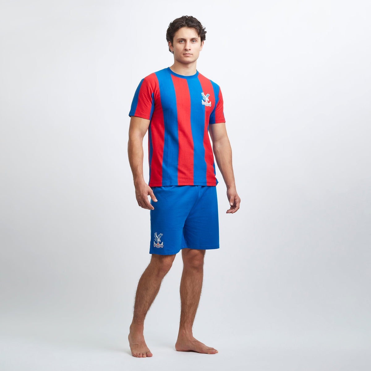 Striped Logo Short PJ's Red/Blue