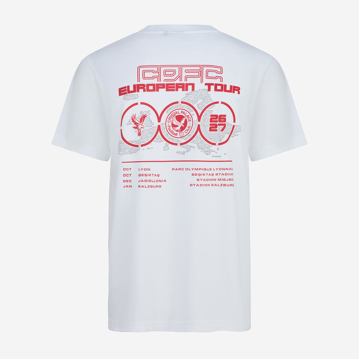 CPFC x AOF European Tour 26/27 T-Shirt White