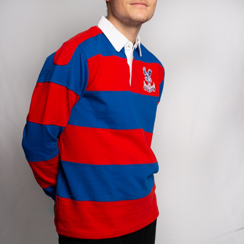 Red And Blue Rugby Top, Red And Blue Striped Rugby Shirt