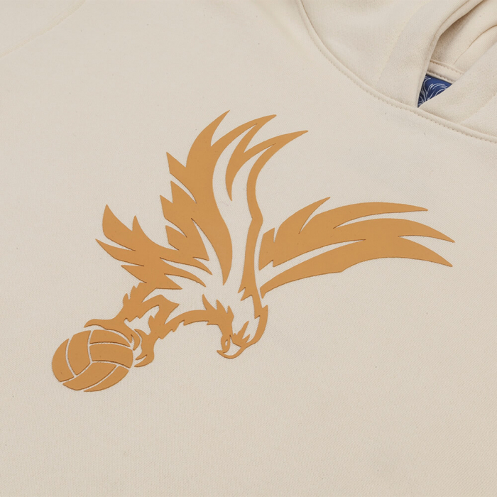 Logo Raised Rubber Hoodie Stone