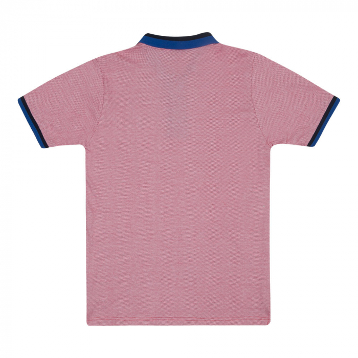 Twin Stripe Collar Polo Shirt Red