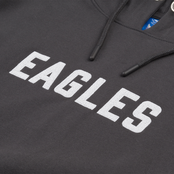 Eagles Raised Print Hoodie Charcoal