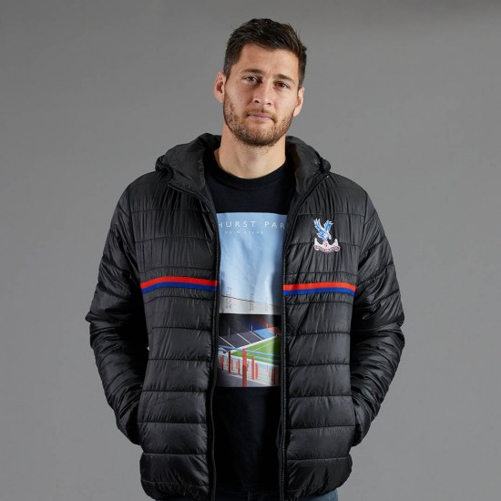 striped puffer jacket