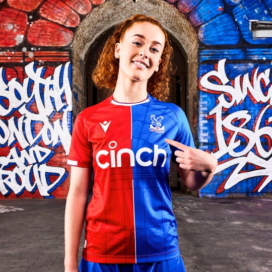 Crystal Palace Debut 23/24 Home Shirt From Macron - SoccerBible