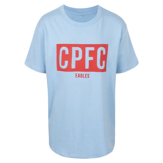 CPFC Raised Print Tee Junior Sky