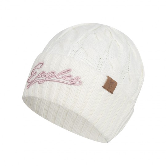 Eagles Cable Knit Beanie Hat Cream
