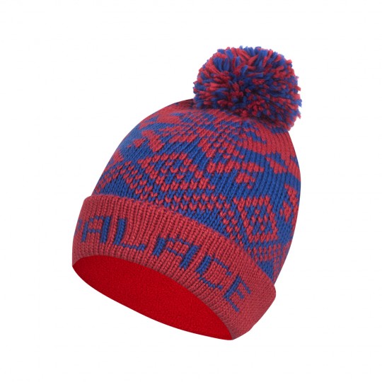Palace Fair Isle Bobble Hat Red/Blue