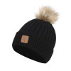 Eagle Faux Fur Bobble Hat Black