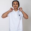 Eagle Zip Polo Shirt White