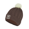 Palace Pom Ribbed Beanie Brown