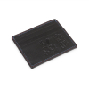 Logo Leather Card Holder Black