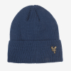 Eagle Metal Badge Fleece Beanie Blue