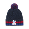 Logo Chunky Fleece Bobble Hat Navy