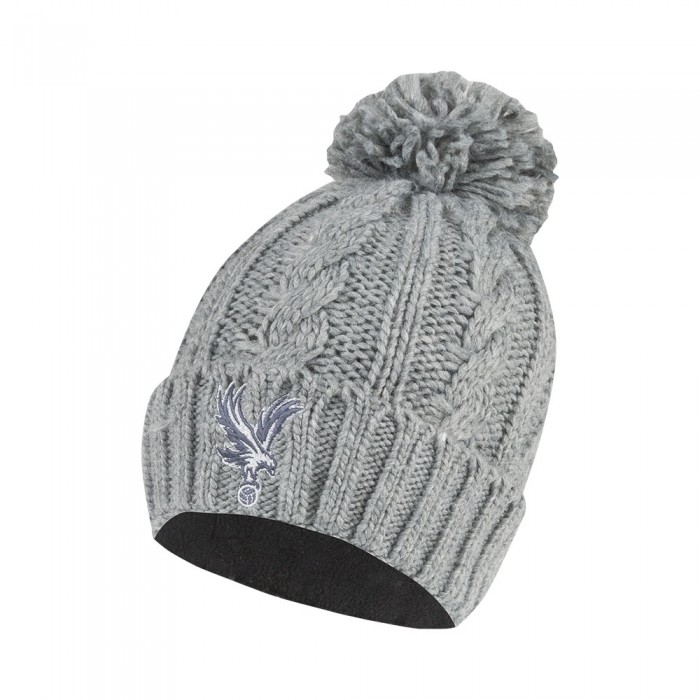Cable Knit Pom Hat Grey