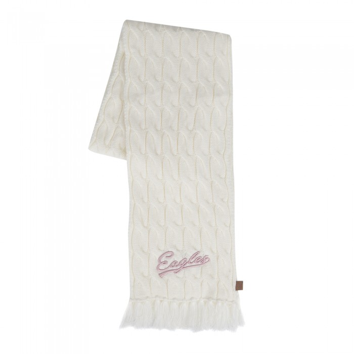 Eagles Cable Knit Scarf Cream
