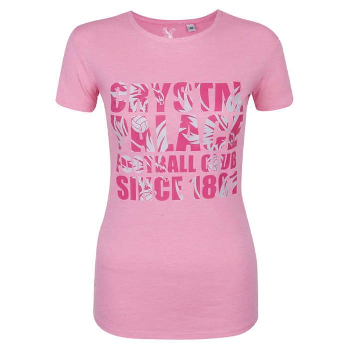 Women's Block Text T-Shirt Pink