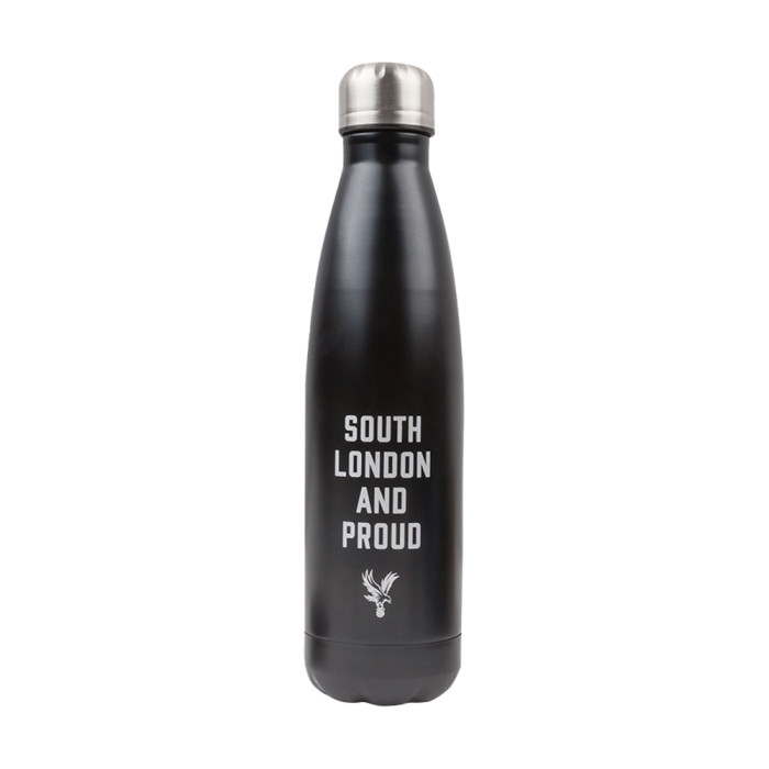 South London and Proud Black Metal Water Bottle