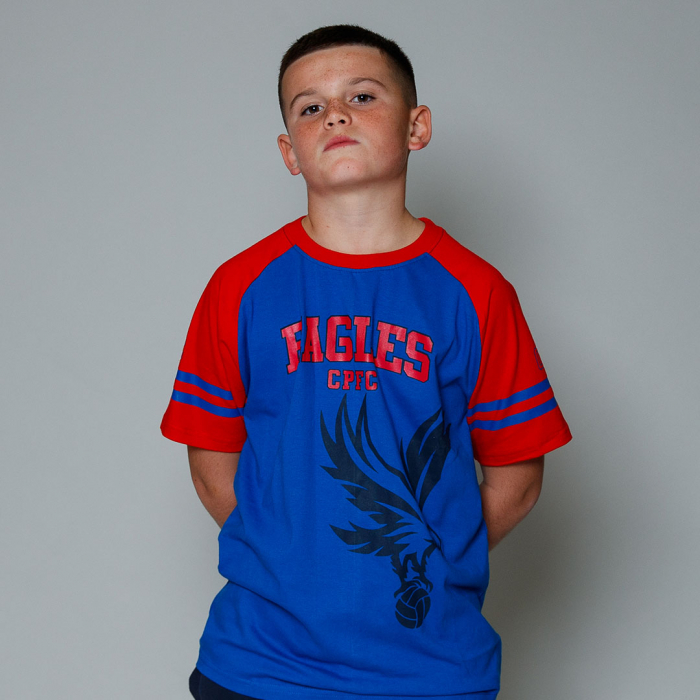 Eagle Shadow Print T-Shirt Junior Royal/Red