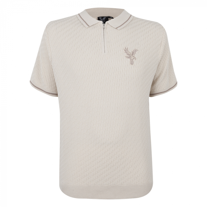 Eagle Knitted Zip Polo Shirt