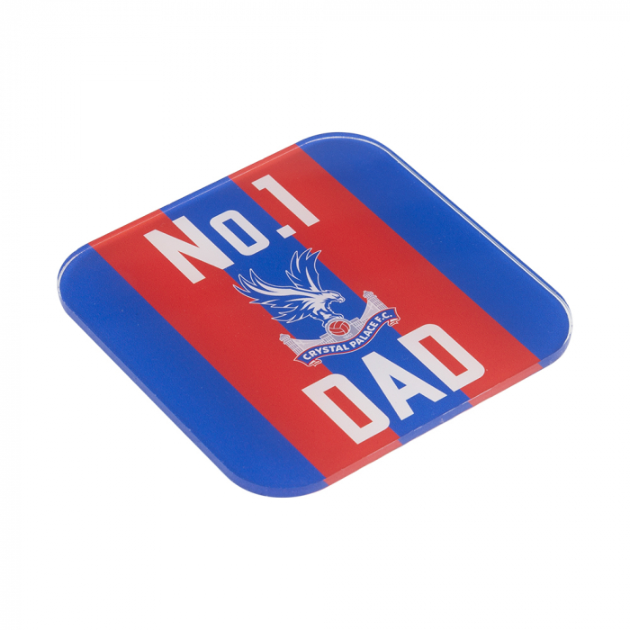 No 1 Dad Striped Coaster