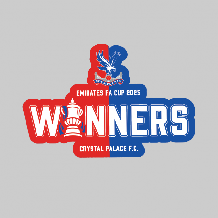 FA Cup Winners Window Sticker Red Blue